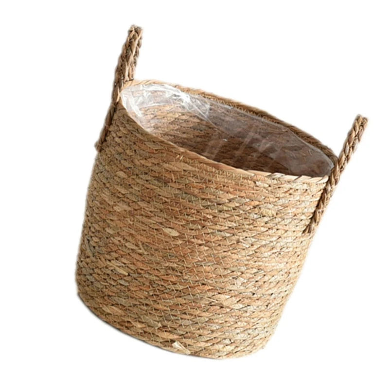 Houseplan Pots Woven Straw Flower Pots Basket Planter Hand Woven Plant Pots
