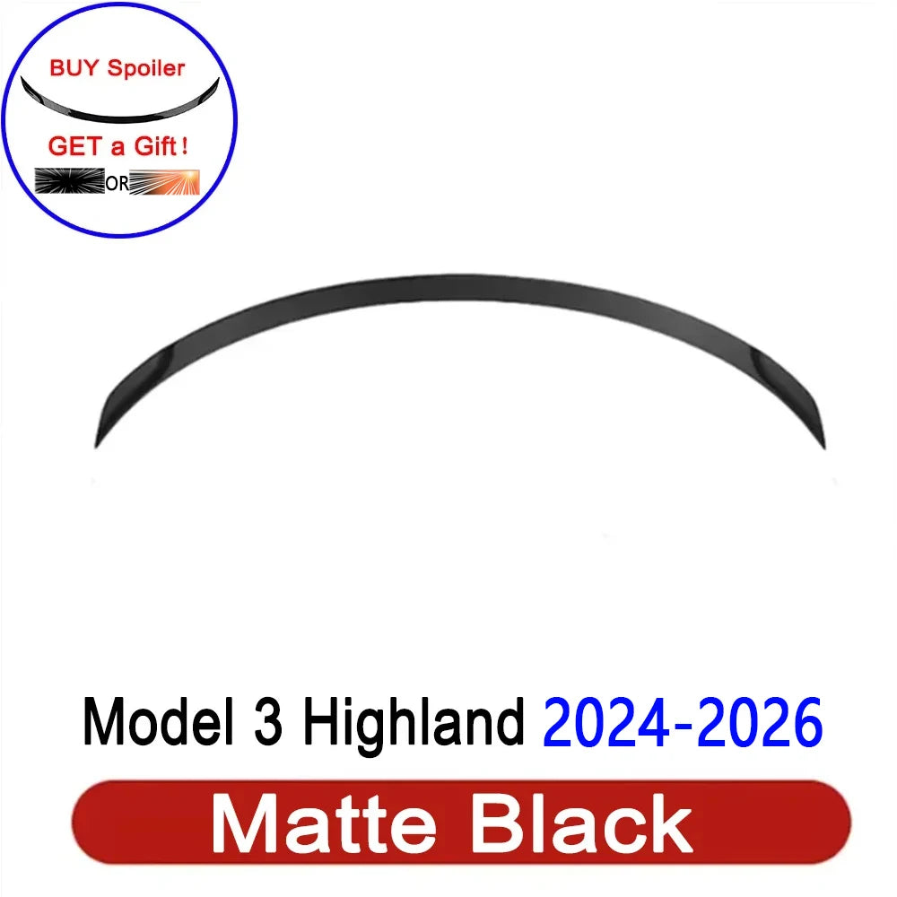 Spoiler for Tesla Model 3 Highland 2026 Accessories ABS Tail Wing New Design Lower Wind Resistance Ludicrous Auto Exterior Parts
