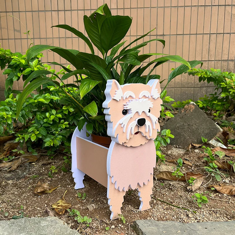 Garden Flower Pot Dog Shape Planter Shiba inu Mastiff Cain Terrier Havanese Vase Pots DIY PVC Garden FlowerPots Home Decor