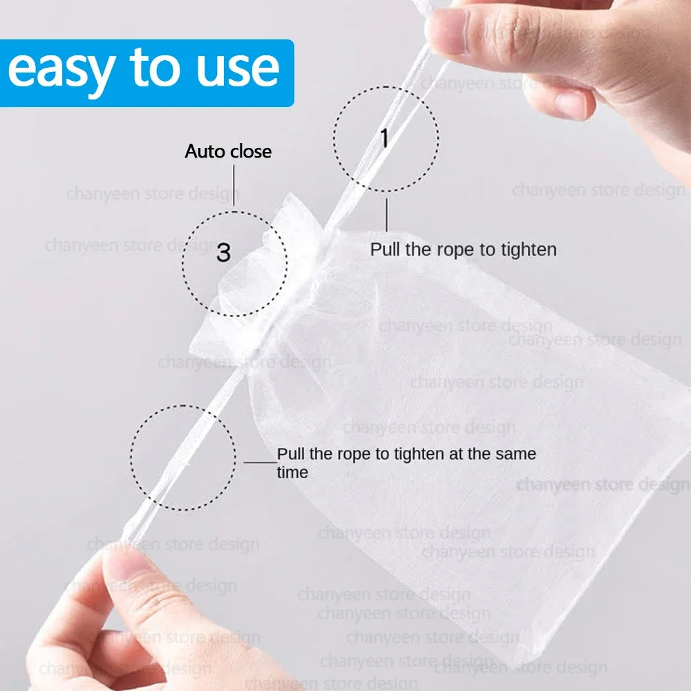 20-100pcs Strawberry Grapes Fruit Grow Bags Netting Mesh Vegetable Plant Protection Bags For Pest Control Anti-Bird Garden Tools