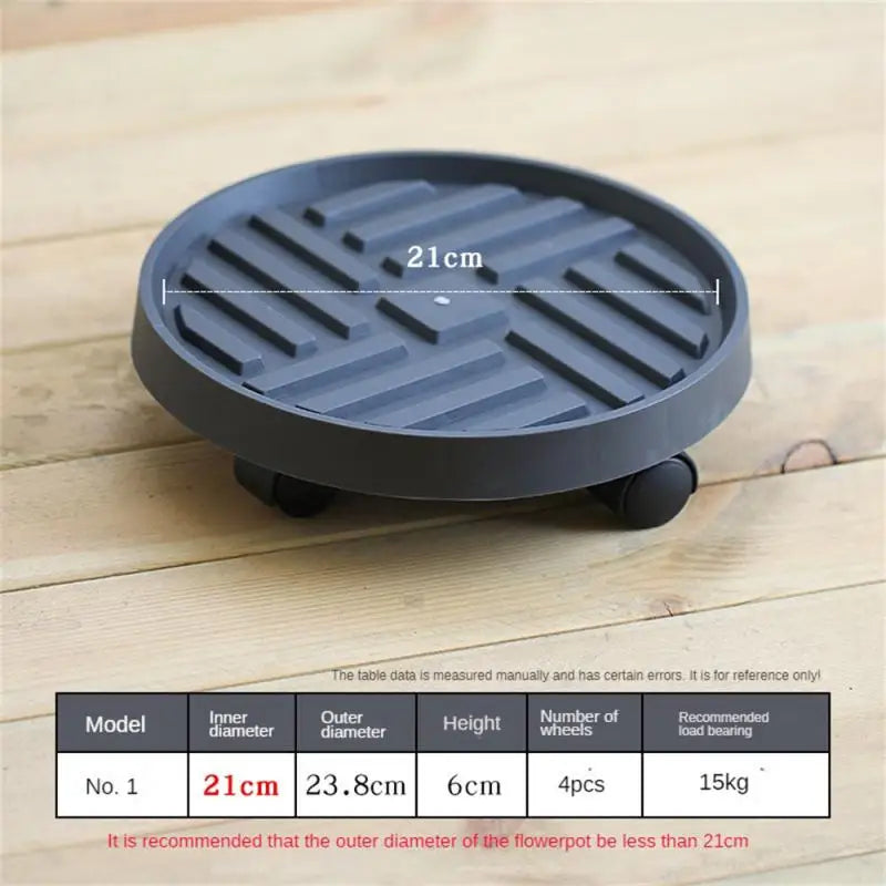 Flower Pot Stand Trays With Wheels Multifunctional Flower Disc Base Durable Movable Round Square Bonsai Plants Trays Home Decor