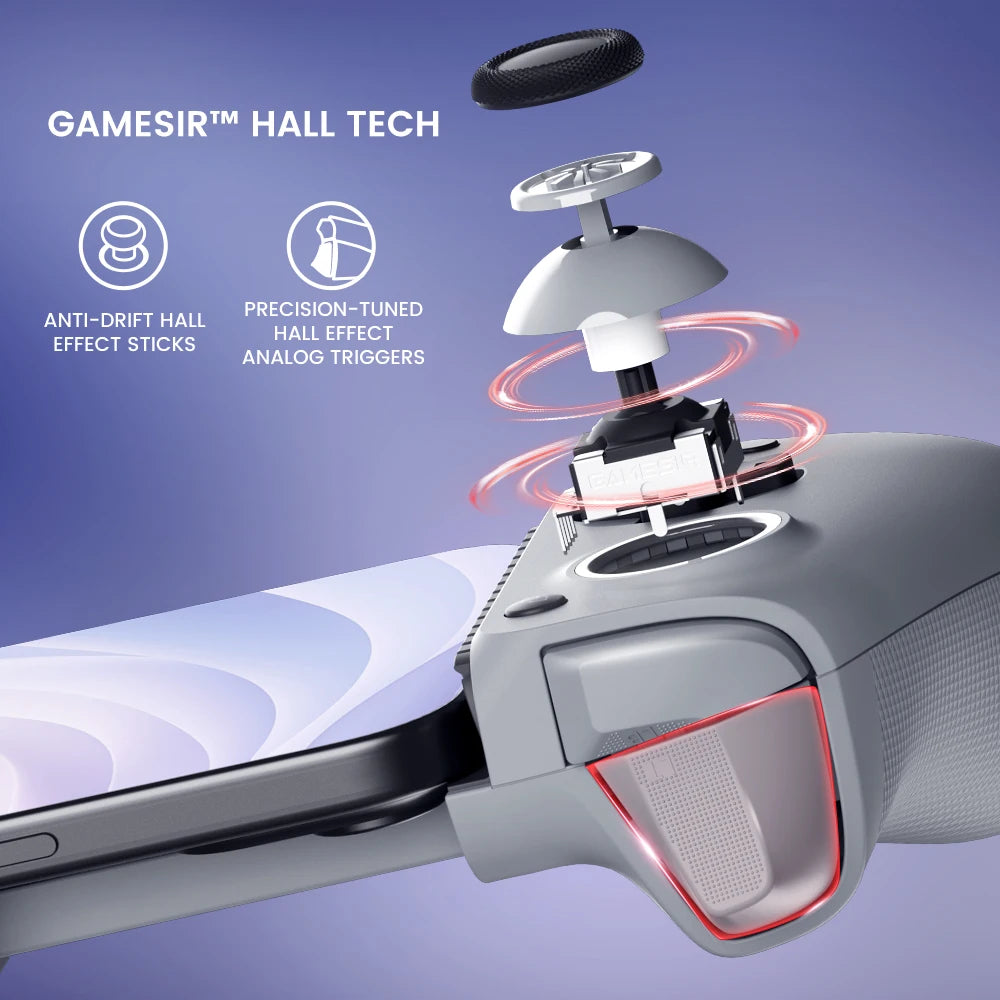 GameSir G8 Galileo Mobile Gamepad | Hall Effect Joystick for iPhone 15 & Android Cloud Gaming