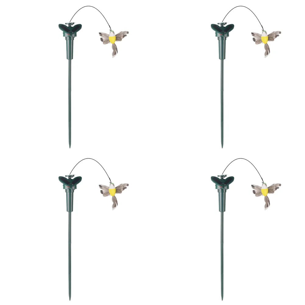5-1PC Solar Powered Flying Wobble Butterfly Bird Garden Animal Fluttering Butterfly Dancing Ornaments Outdoor Decor Lawn Decor