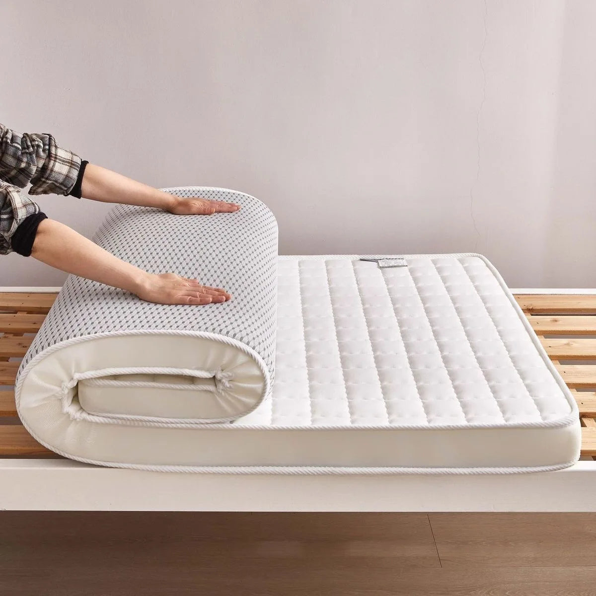 VESCOVO Foam Latex Soft Bed Topper 160*200 Memory Foam Tatami Floor Mat Children Bed Mattress Topper 180*200