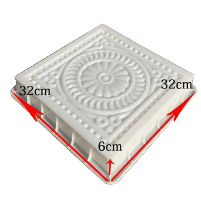 Making Tools Road Concrete Molds DIY Paving Casting Stepping Stone Square Brick Antique Landscape Yard Decor Garden Reusable