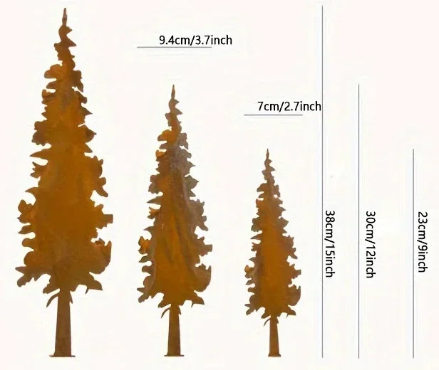 Rustic Metal Spruce Tree & Elk Ornaments: Ideal Hunting Decor & Gifts for Christmas and New Year's Holiday Celebrations