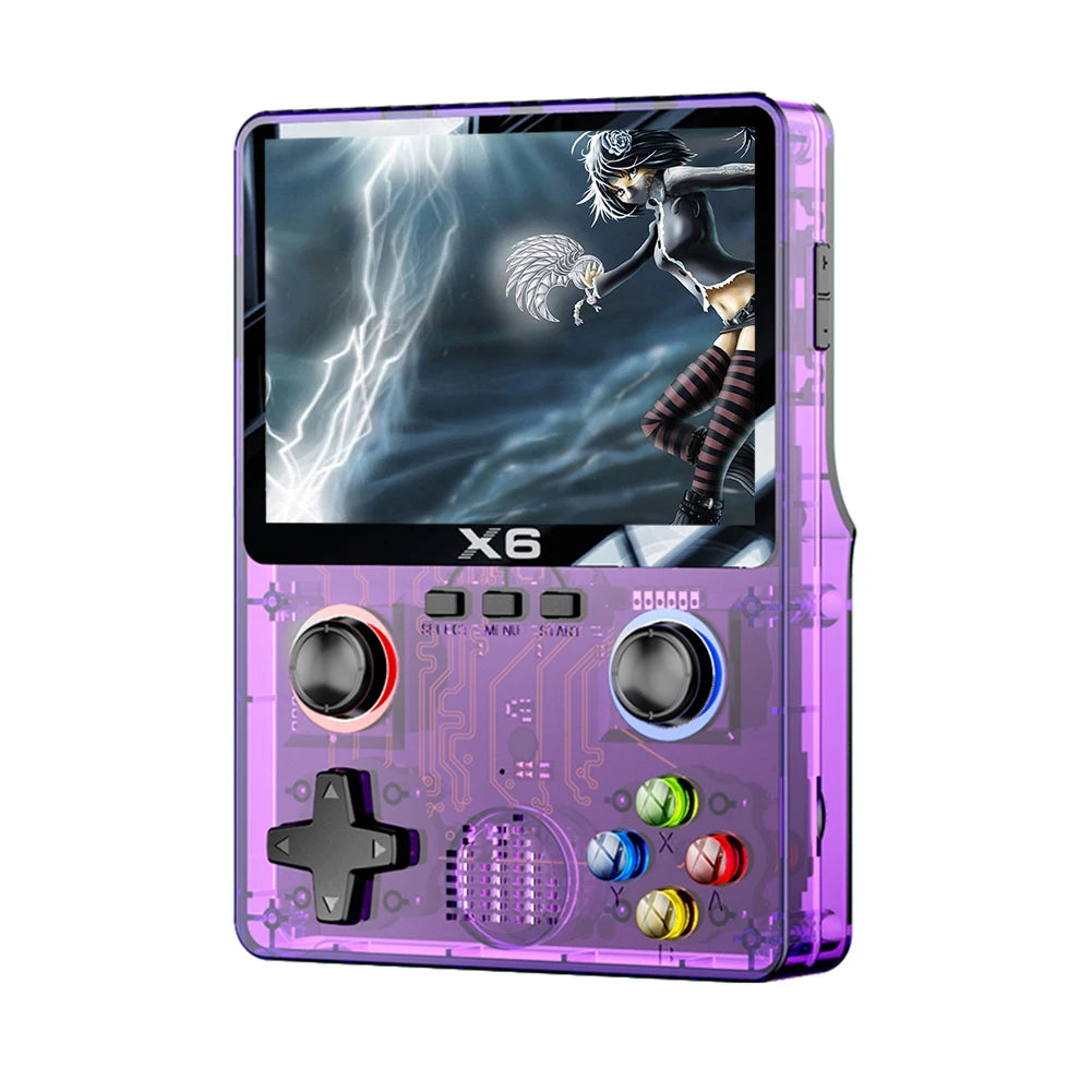 X6 Portable Handheld Game Console - 3.5 Inch IPS Screen, 8000 Games, 2 Player Support | AlluCanFind