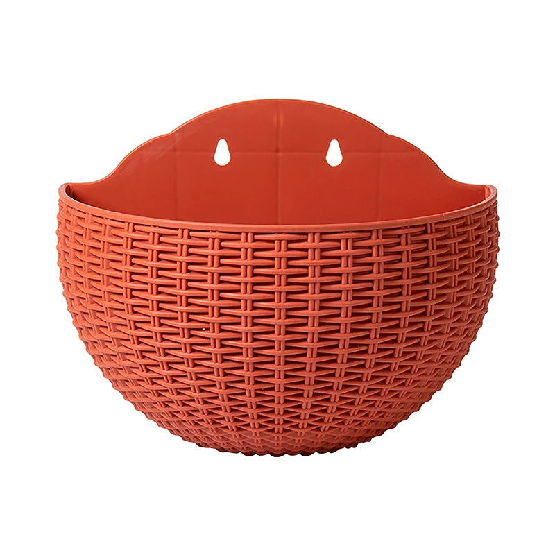 1PC Flower Pot Exquisite Wall-mounted Plastic Wall Hanging Basket Flowerpot For Outdoor Garden Balcony Planter Bucket Home Decor
