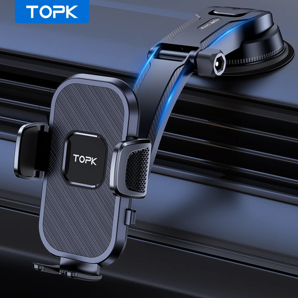 TOPK Universal Car Phone Holder Dashboard Mount for iPhone Android 360