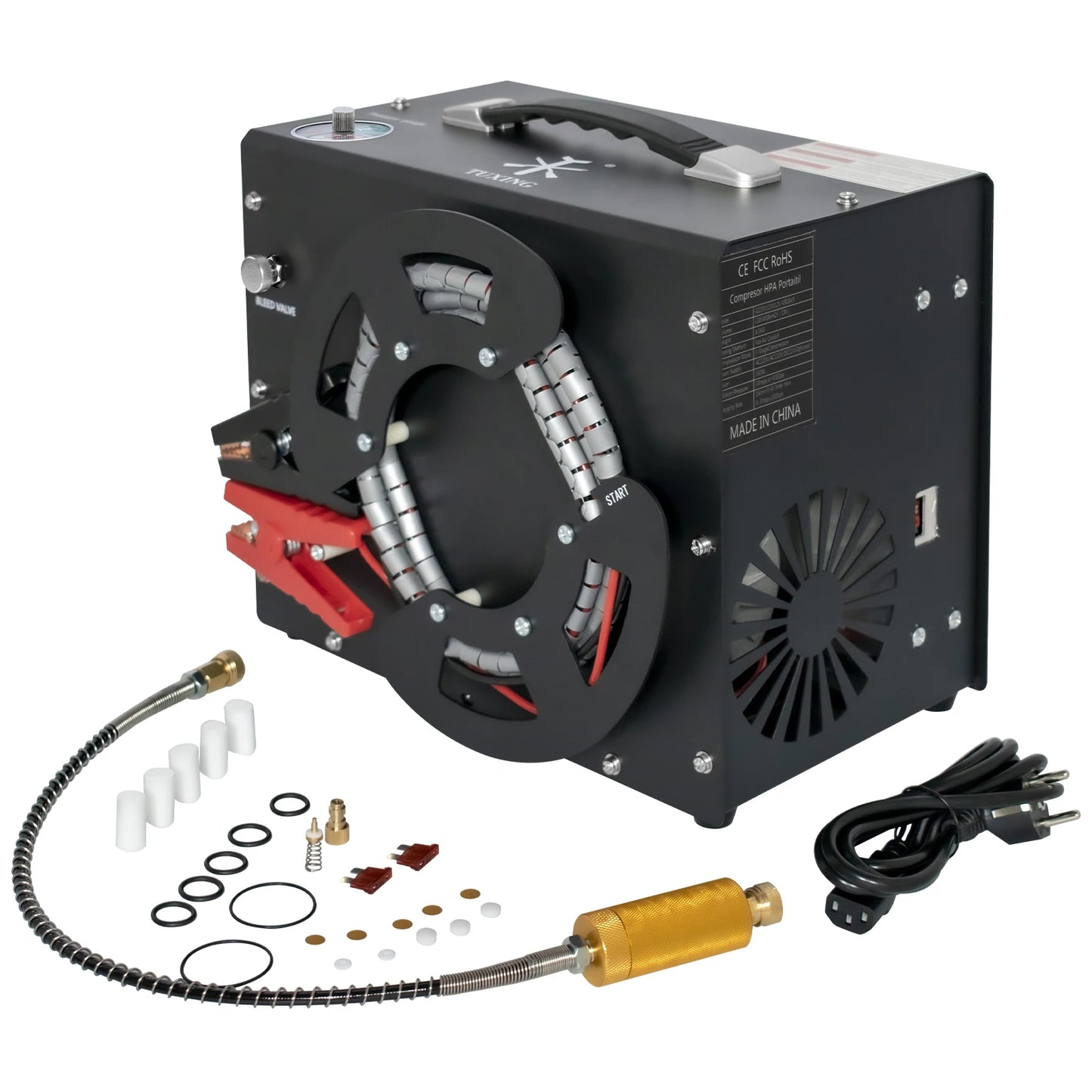 TUXING TXES062 300Bar PCP Air Compressor w/ 12V Adapter