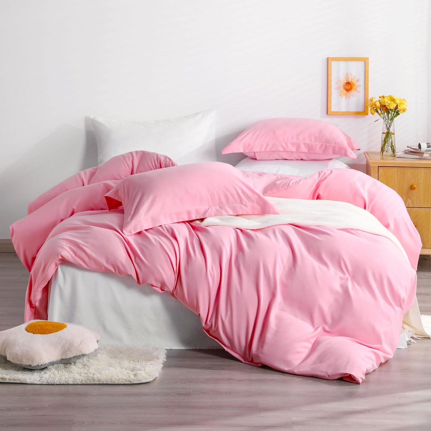 Ntbay 3-Piece Ultra Soft Microfiber Duvet Cover Set, nclude with Corner Ties and Pillow Shams