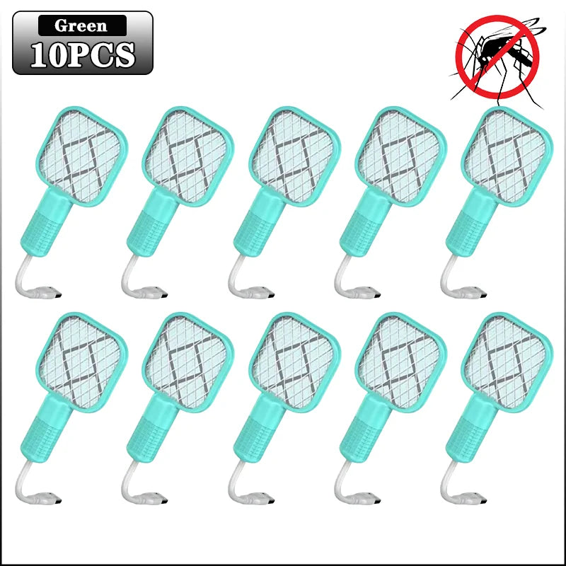 Electric Mosquito Swatter UV Light Bug Zapper Rechargeable Fly Killer Insect Racket Portable Outdoor Pest Control for Camping