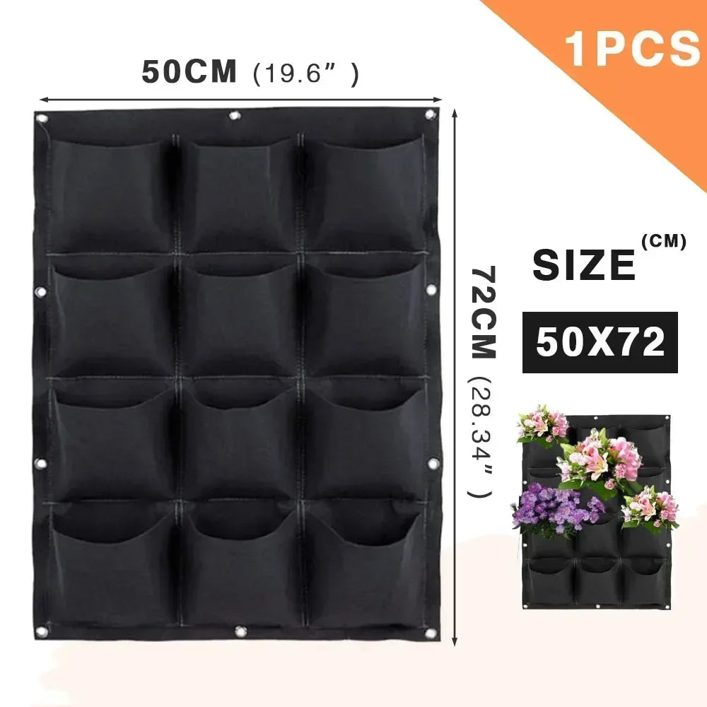 NEW Wall Hanging Pockets Planting Bags Flower Pot Home Garden Grow Bag Garden Planter Vertical Suculentas Plant Pot Home Decor