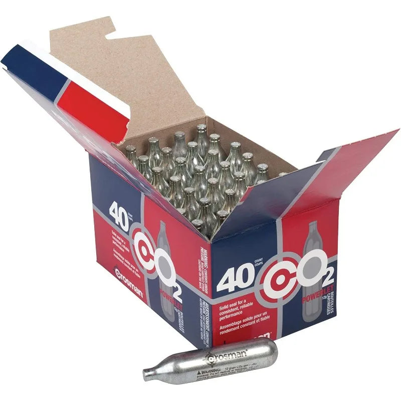 40-Count 12-Gram CO2 Cartridges For Air Rifles And Air Pistols 23140-N, Packaging May Vary