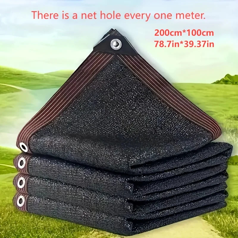 Black Shade Cloth Sunblock Mesh Cover Taped Edge With Grommets, Sun Net For Pergola, Plants Greenhouse, Gardens, Patio, Canopy
