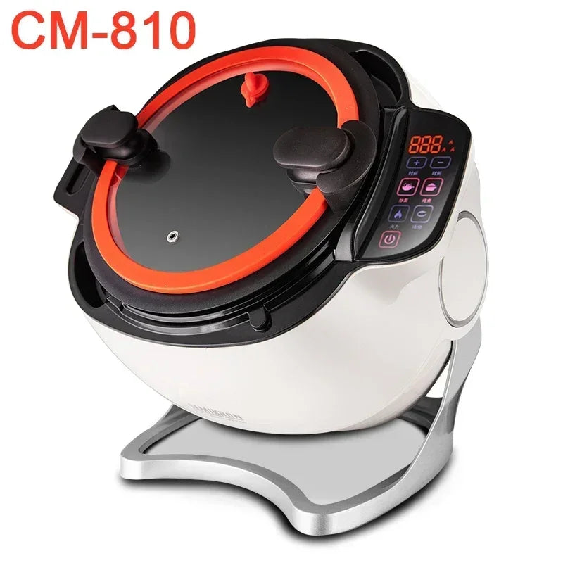 6L 220V Intelligent Automatic Stir Frying Machine Household Electric Cooking Wok Pot Non-stick Multifunctional Cooker Pot 2000W