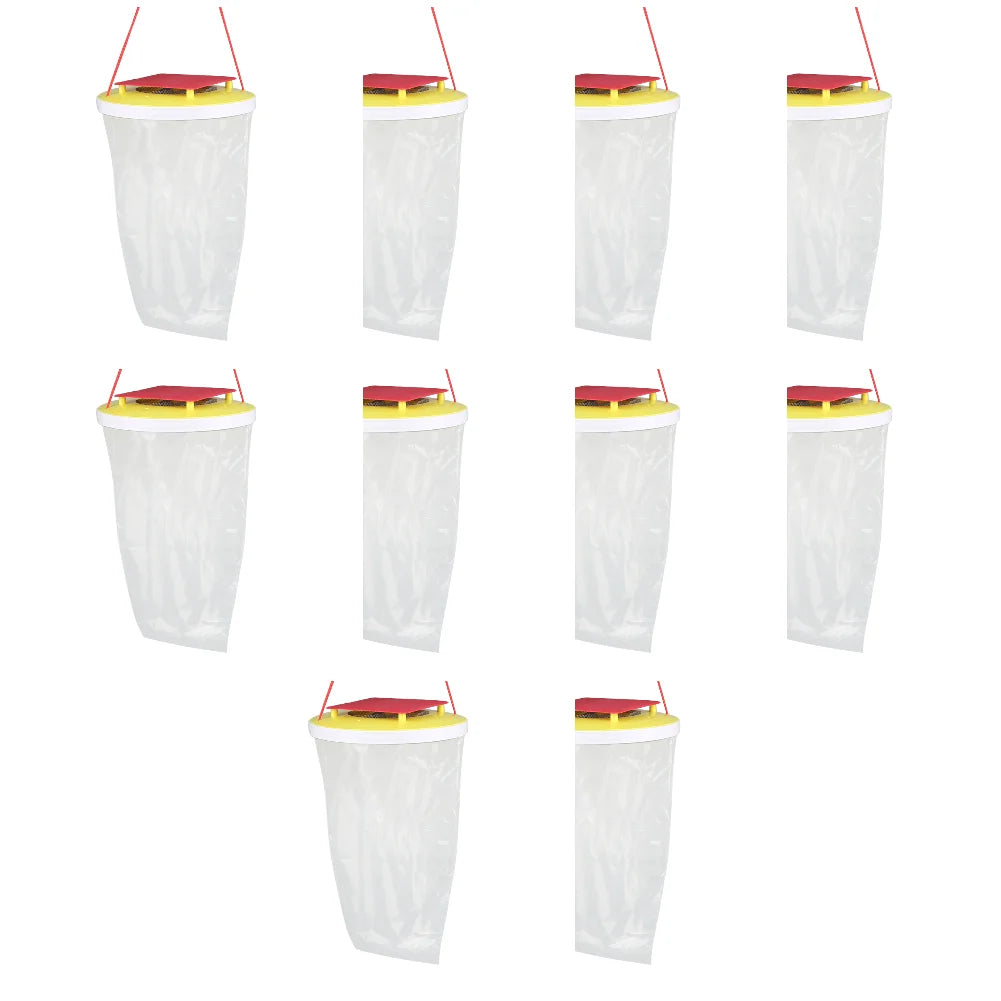 10-1PCS Fly Trap Hanging Fly Catcher Non-toxic Fly Lure Bag Pest Trap With Bait Insect Bug Killer Garden Hanging Flycatcher