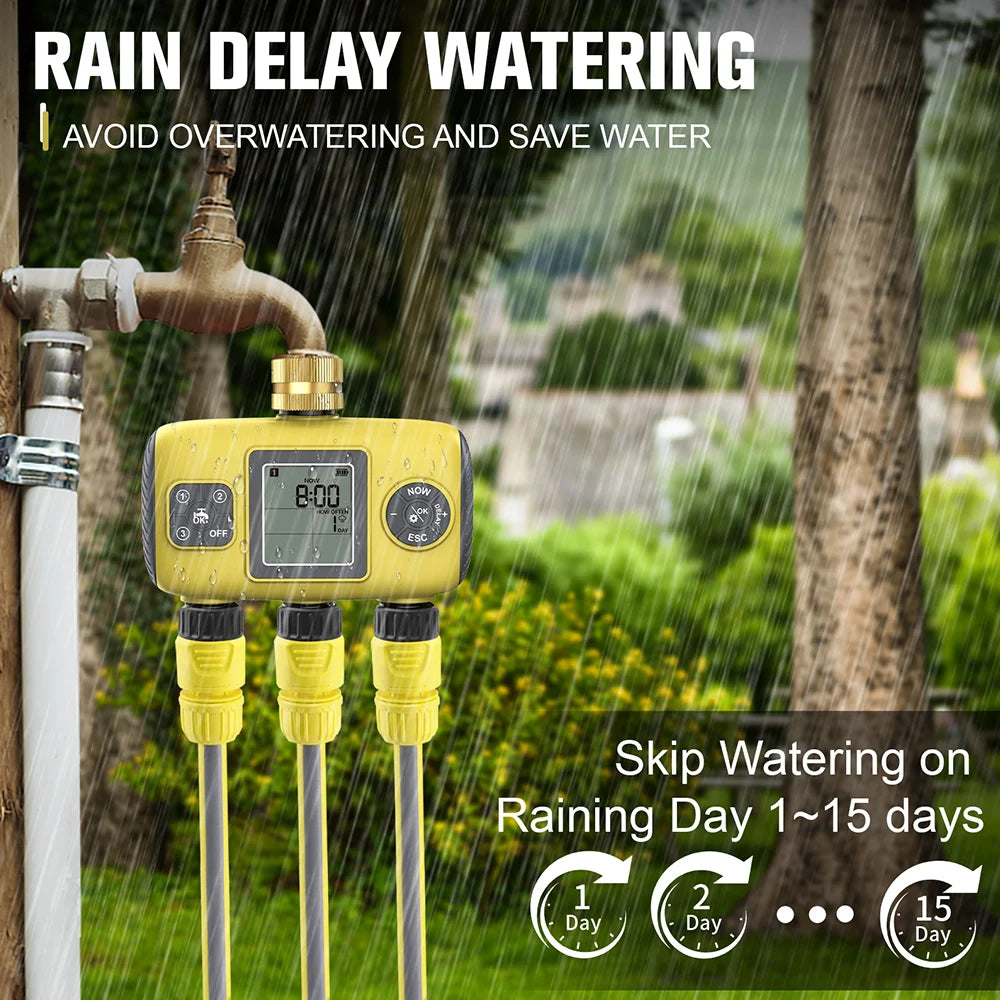 New Smart Outdoor Water Timer - Touch Screen Control
