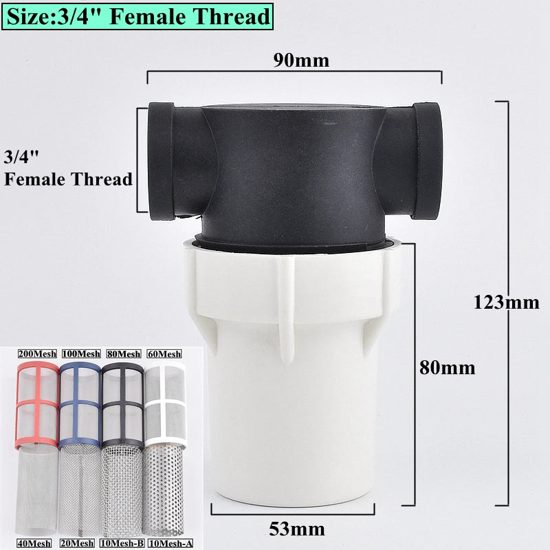 1/2" 3/4" 1" Garden Watering Hose Filter Agricultural Irrigation Strainer Aquarium Fish Tank Water Pump Pipe Impurity Filtration