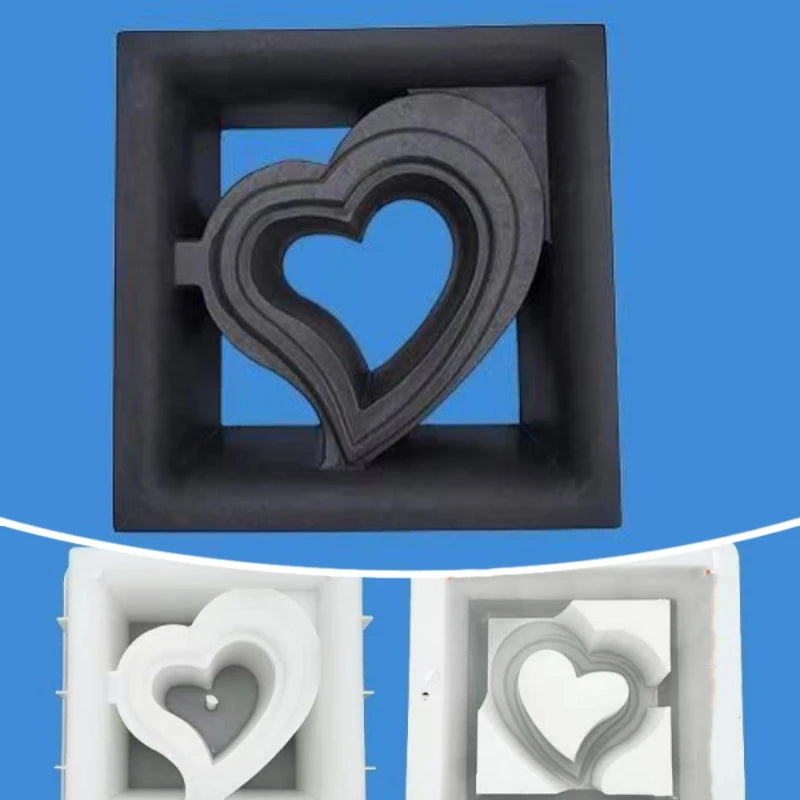 Wall Plastic Ventilation Tile Mold, Traditional 3D Geo Paver Mold, Hollow Square, Strong Concrete Cement Brick for Floor Decor