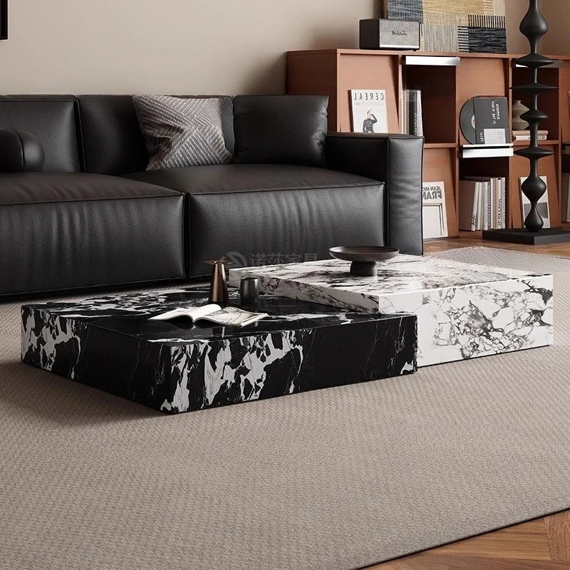 Rock Slab Light Luxury Coffee Table Decoration Aesthetic Unique Italian Side Table Modern Living Room Mesas Bajas Home Furniture