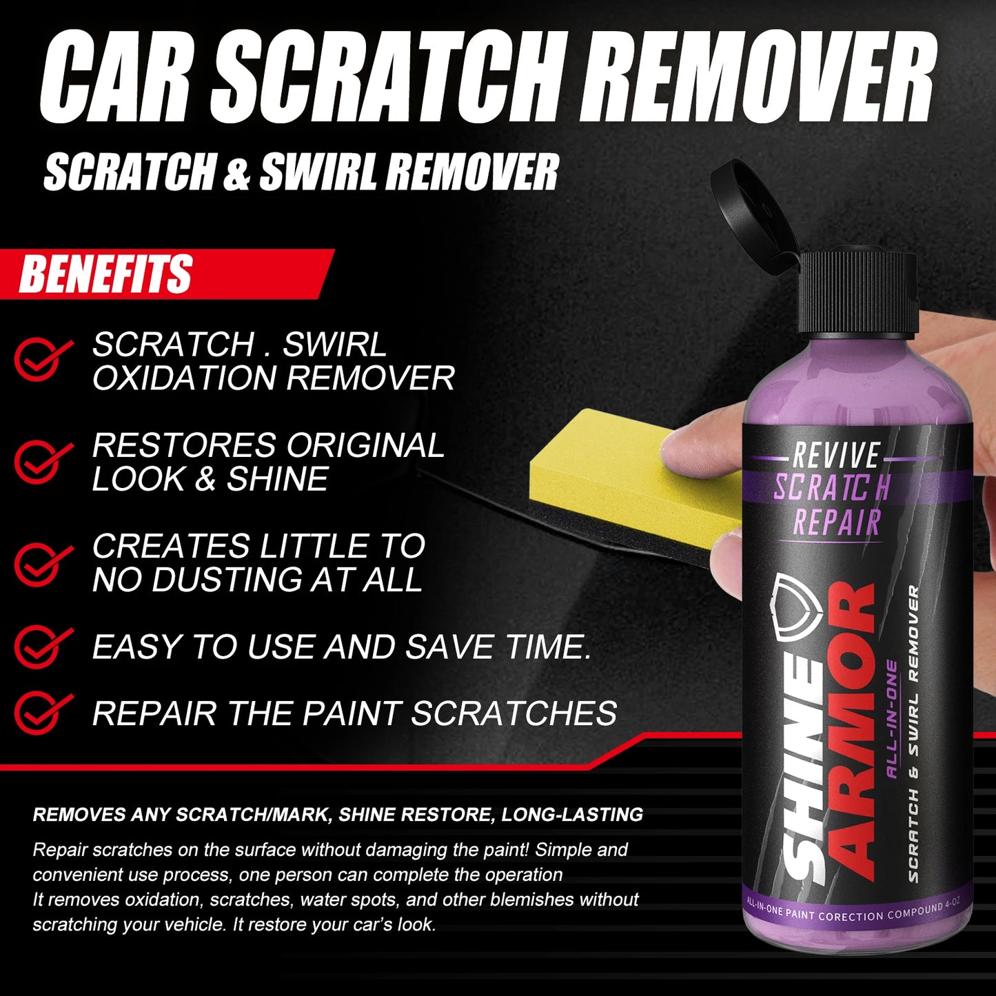 Auto Scratch Remover Nano Wax Polish Spray – Scratch-Free Coating & Shine Restoration | AlluCanFind