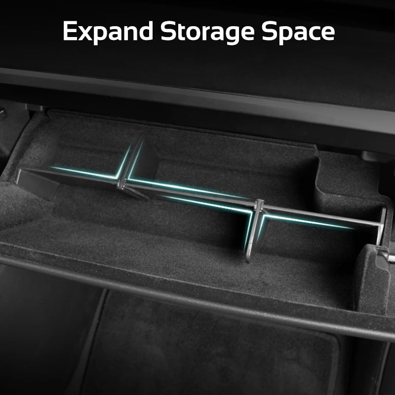 for Tesla Model 3 Y 2019-2023 Glove Box Divider Partition Plates Glovebox Organizer Insert Storage Shelf Car Accessories