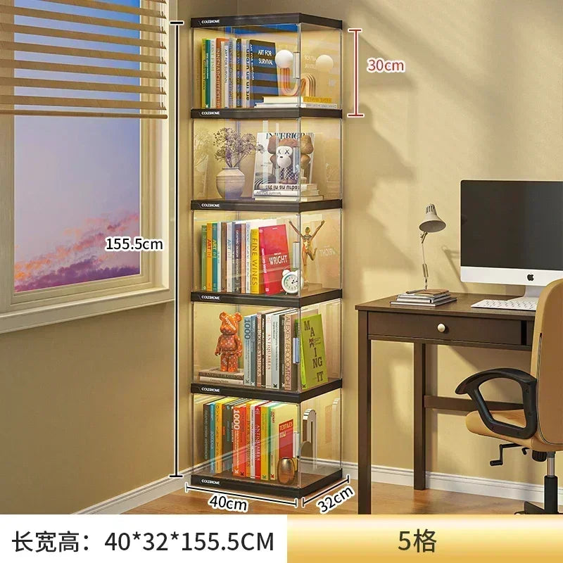 Nordic Living Room Display Cabinet Bookshelf Storage Organizer Modern Design Cabinet With With Lights Home Decor Furniture