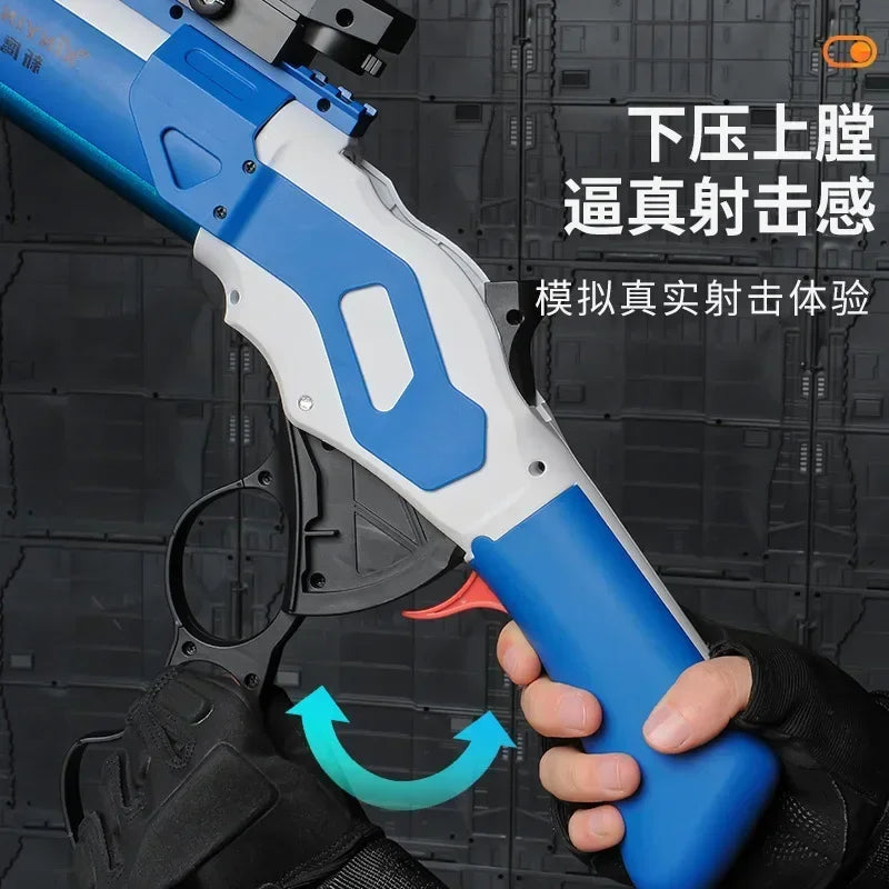 M1887 Winchester Soft Bullet Shell Ejection Throwing Toy Gun Blaster Plastic Manual Launcher Model for Children Adults CS Go