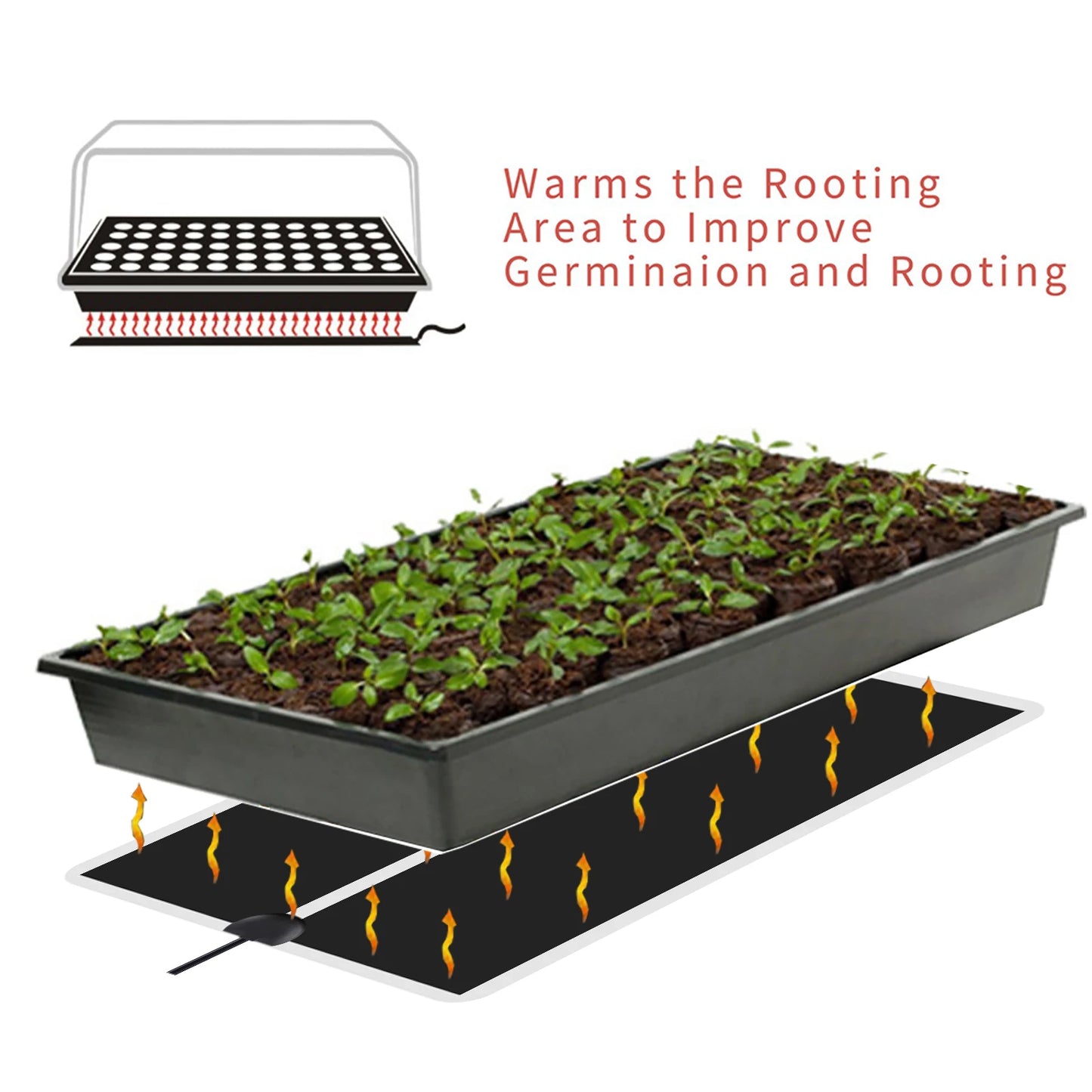 5~45W Seedling Heat Mat 220V~240V Plant Seed Germination Propagation Warm Pad Plant Flower Vegetable Winter Anti-cold Heat Mat