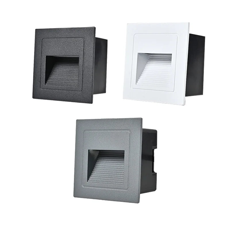 Outdoor Footlight Recessed Corner Wall Lamp Exterior Garden Light LED 3W 5W 10W Underground Waterproof Led Step Stair Lights