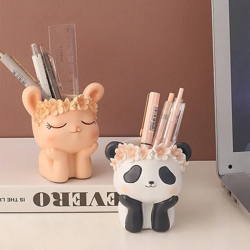 Cute Animal Planter for Succulents Air Plants Funny Flower Pots Fairy Garden Decor Figurines Pencil Holder Home Table Decoration