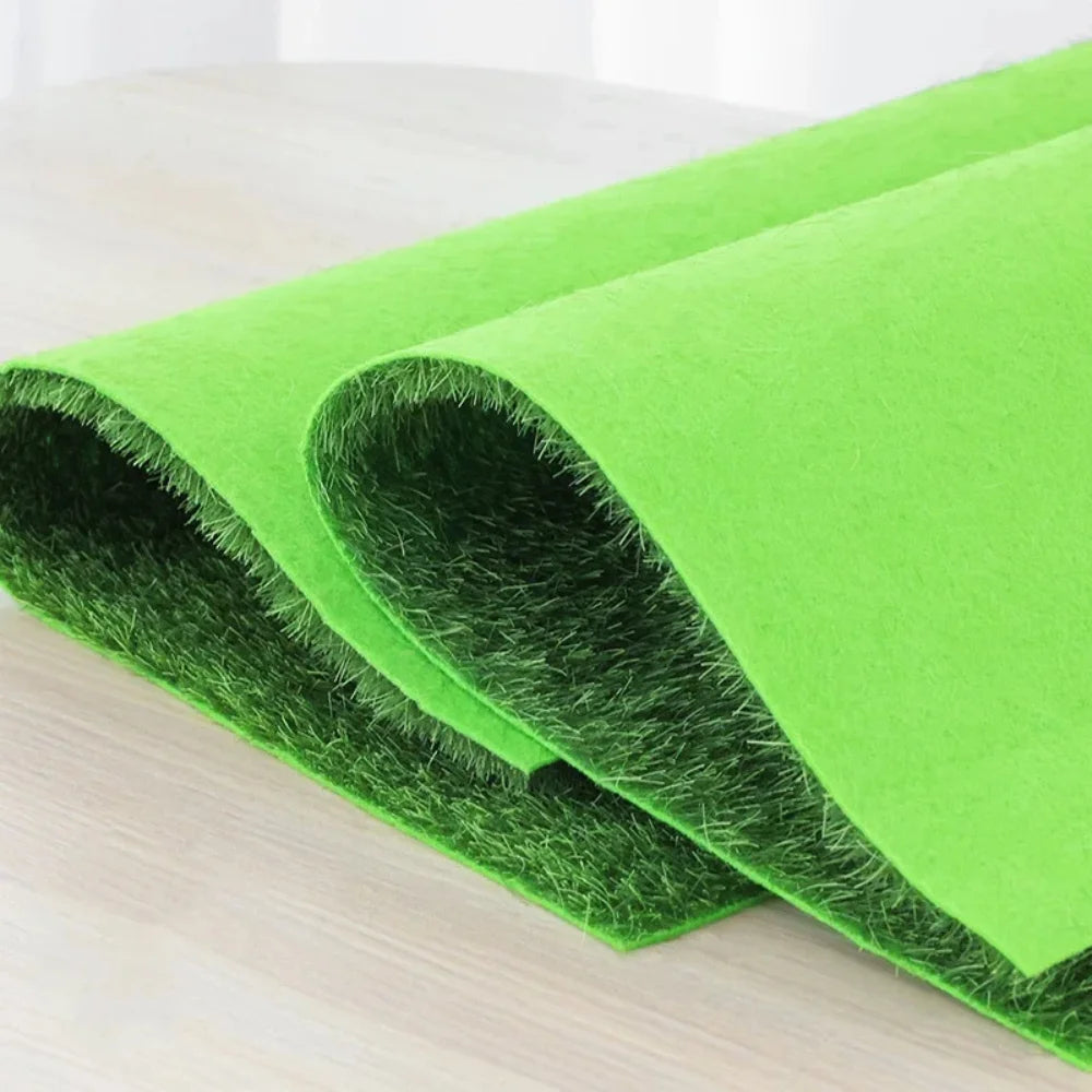 Ultra-Realistic Flocked Artificial Grass - Soft Touch Synthetic Turf for Indoor/Outdoor, Pet-Safe & Kid-Friendly Lawn Decor