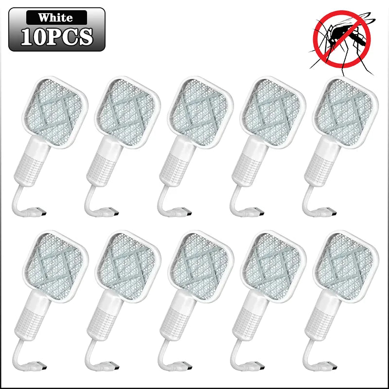 Electric Mosquito Swatter UV Light Bug Zapper Rechargeable Fly Killer Insect Racket Portable Outdoor Pest Control for Camping