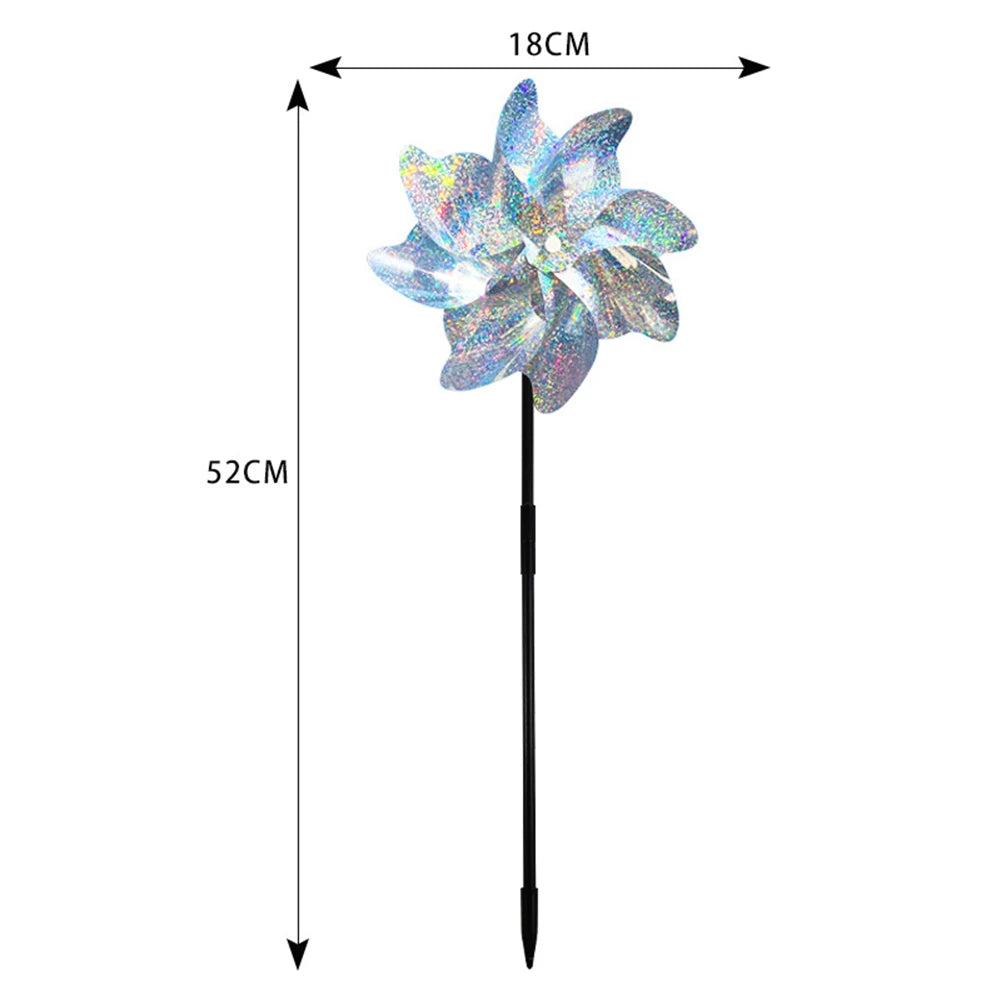 2/10pcs Bird Repeller Reflective Windmill Bird Repellent Anti Birds Windmill Spinner Child Windmill Garden Orchard Protection