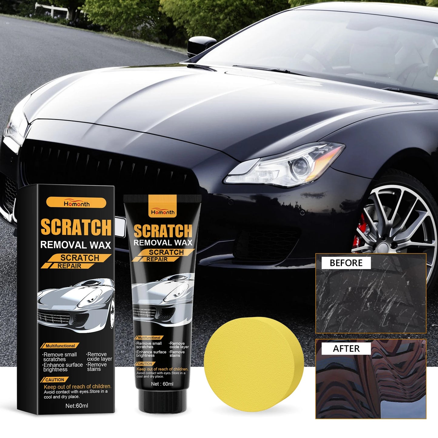 Wholesale Car Scratch Removal Wax 60ml - Fine Paint Mark Polish & Repair Cream | AlluCanFind