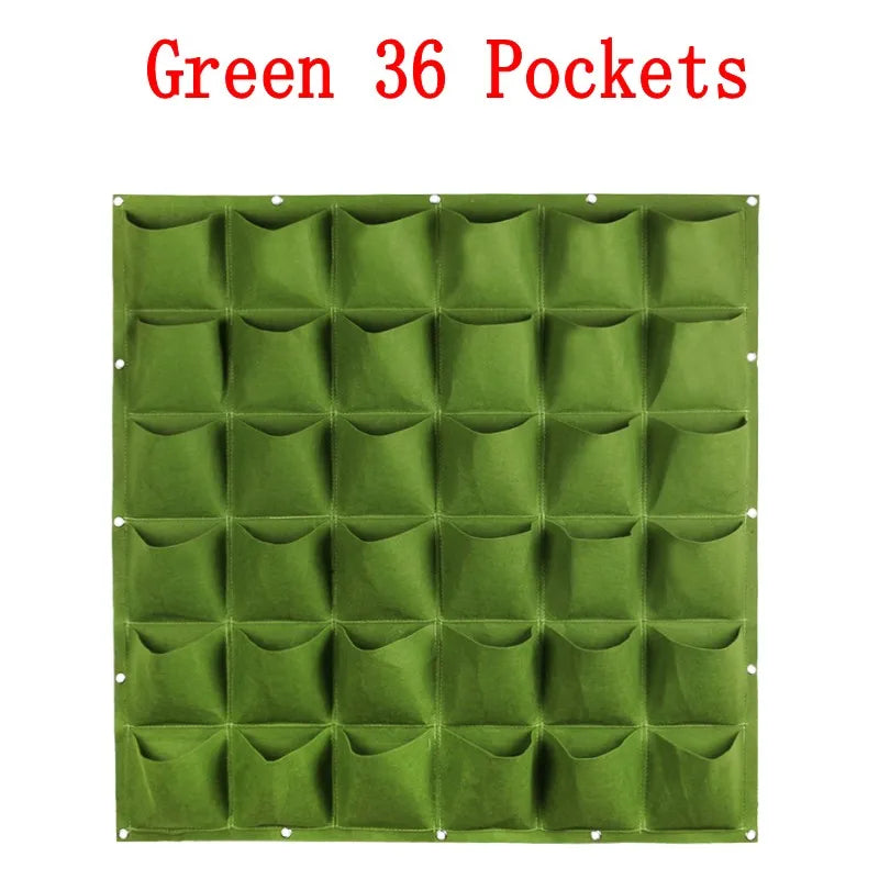 Black Green Wall Hanging Planting Bags Flower Pot Grow Bag Garden Planter Vertical Suculentas Plant Pot Home Decor Accessories