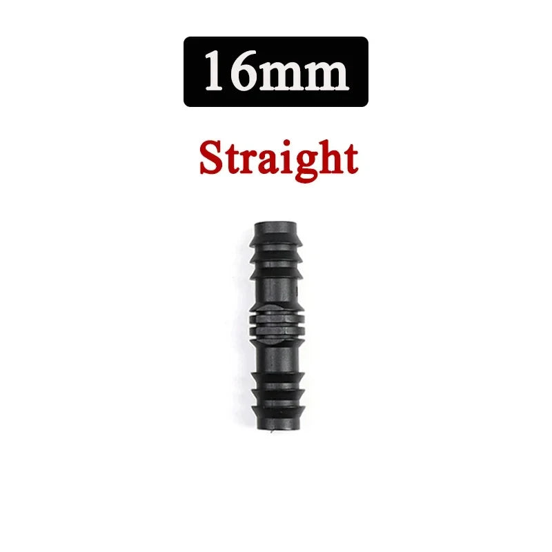 2~50pcs Greenhouse PE Pipe Joint 16 20 25 mm Tee Straight Elbow Plug Irrigation Pipe Fitting Micro Spray Irrigation Accessories