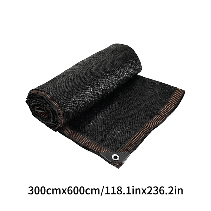 Black Shading Net Anti-UV Sunshade Cloth Outdoor Swimming Pool Cover Sunshade Mesh Garden Plants Balcony Patio Car Canvas Awning