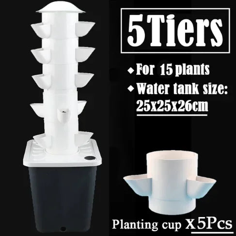 Hydroponic Growing System DIY Balcony Detachable Home Garden Greenhouse Vertical Tower Vegetable Planter