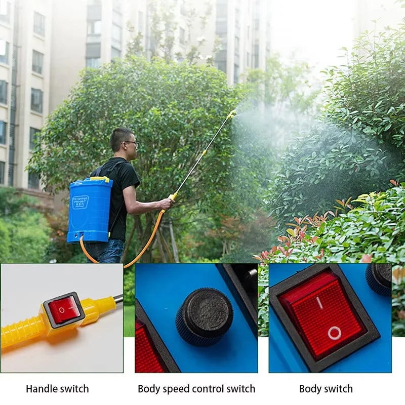16L/20L Backpack Electric Sprayer Lithium Battery High Pressure Spray Atomizer Agricultural Farming Garden Tools