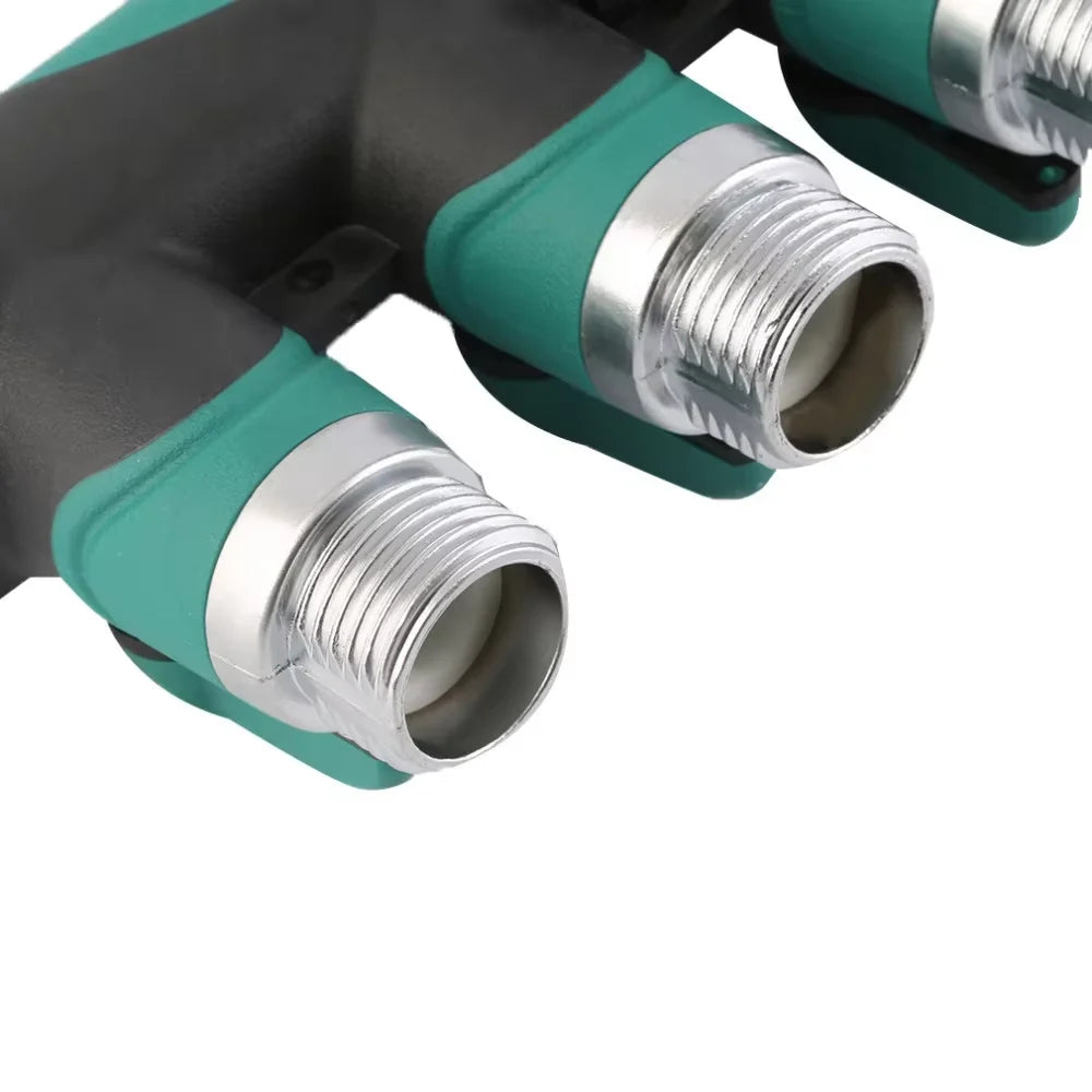 4-Way Tap Connector Garden Hose Pipe Splitter 3/4'' Plastic Drip Irrigation Water Connector Agricultural New