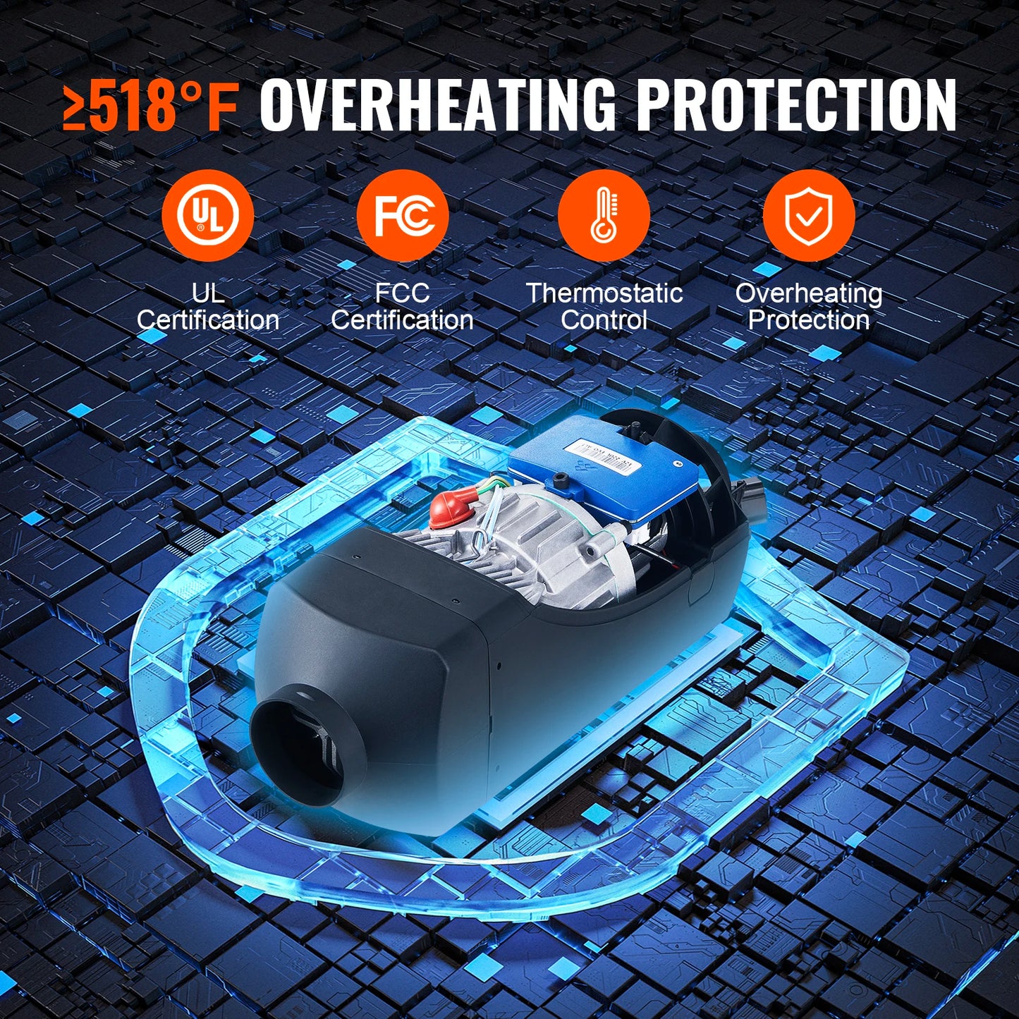VEVOR Diesel Air Heater - Bluetooth App Control RV & Van