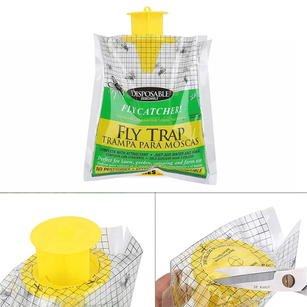 1-20Pcs Hanging Outdoor Fly Trap Disposable Insect Bug Attract Fly Catcher Bag Mosquito Trap Catcher Wasp Fly Killer Flie Trap