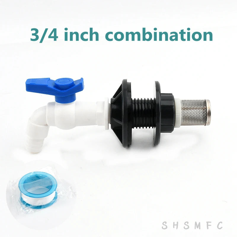 1~8PCS 1/2, 3/4, 1 Inch UPVC Double Female Thread Water Tank Joints Garden Irrigation Accessories Fish Tank Connector