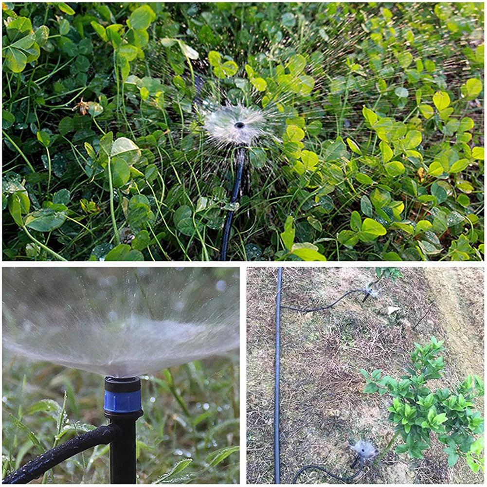 10-300Pcs Garden Micro Drip Irrigation 360 Degrees Rotating Nozzle Sprayer Sprinkler for 4/7" Hose Garden Plants Watering System