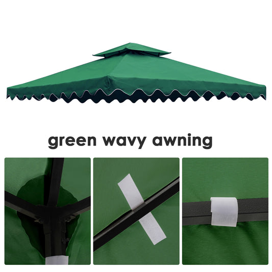 3*3m Gazebo Tent Top, Outdoor UV Protection Sunscreen Tent Top, Can Be Used For Garden Patio Wedding Outdoor Events
