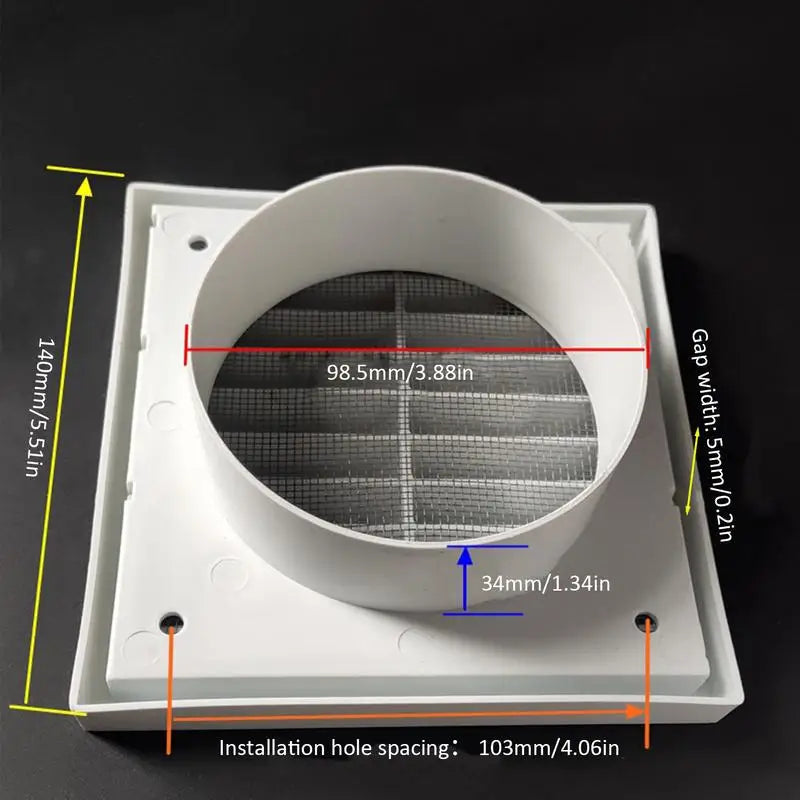 Metal Louver Air Vents Grille Ventilation Covers Aluminum Grilles Duct Heating Cooling Vents Plate Insect Screen Cover Air Vents