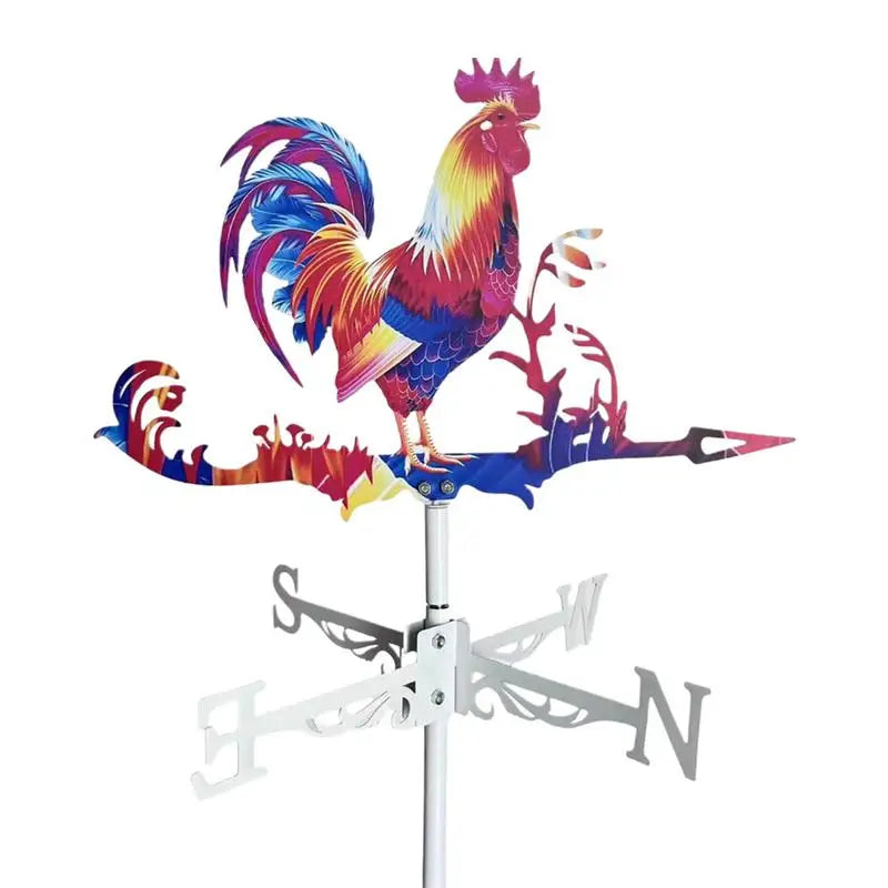 Metal Rooster Weathervane Yard Garden Barn Ornament Weather Vane Roof Weather Vanes Outdoor Animals Decorations Garden Art Decor