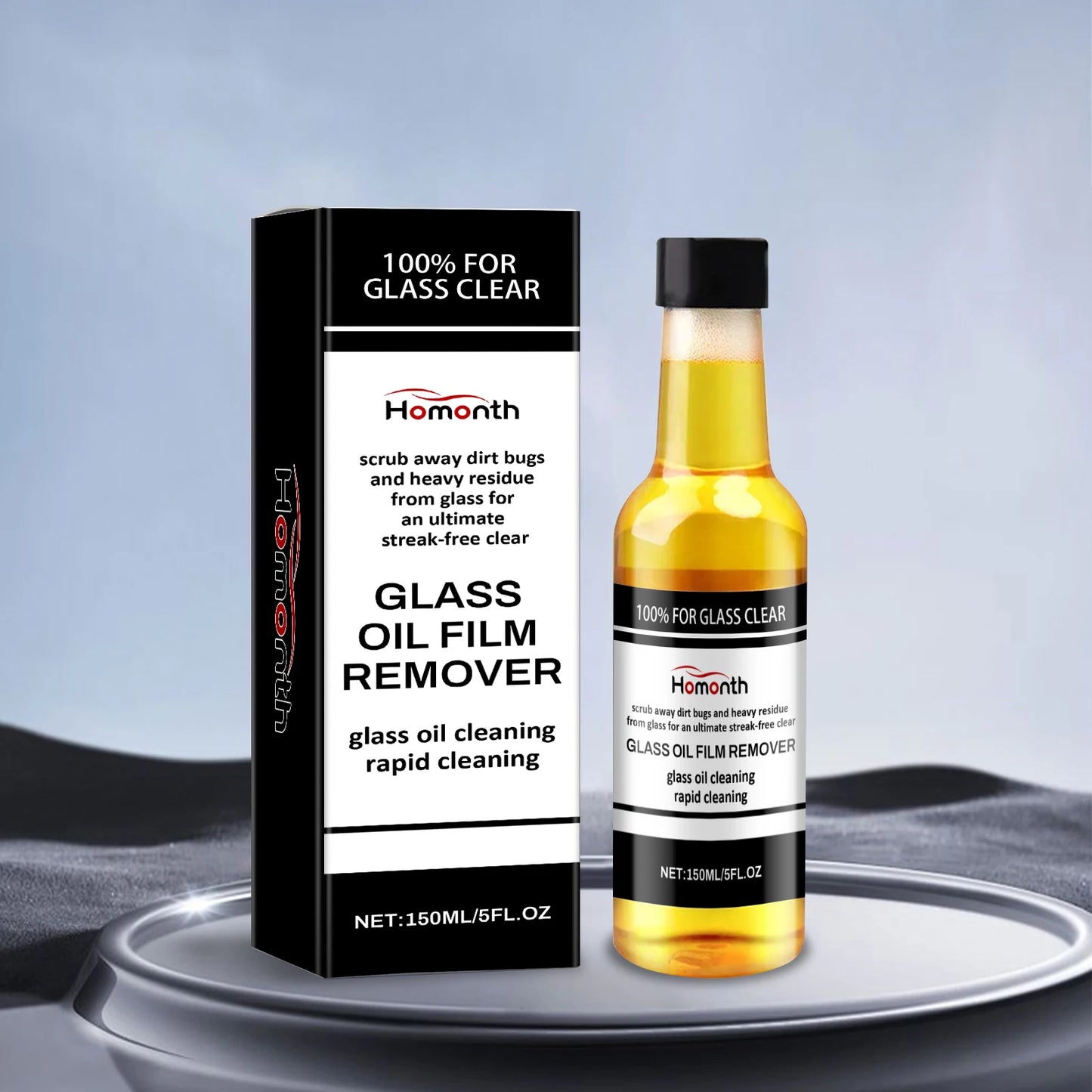 Homonth Glass Oil Film Remover Cleaning Agents Quickly Remove Stubborn Oil Film On Glass And Maintain Clear Vision 150ml